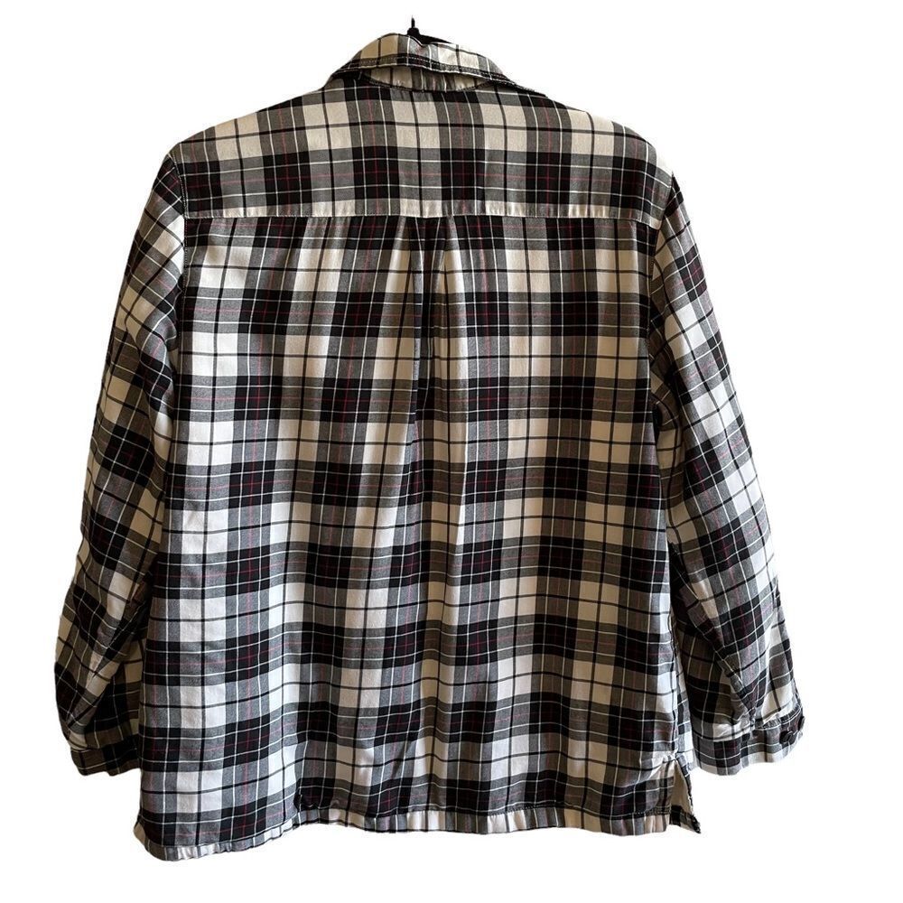 LL Bean ~ Plaid Shacket ~ Faux Fur/Teddy lined~ size Small - Picture 3 of 6